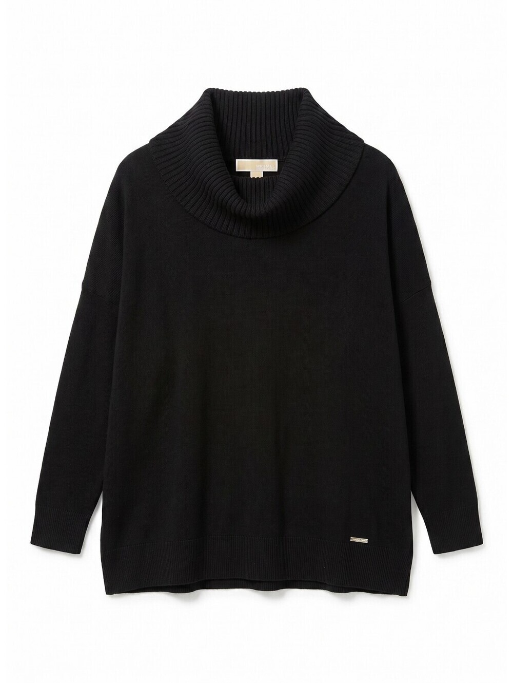 Michael Kors Women's Medium Black Cowl Neck Tunic Sweater